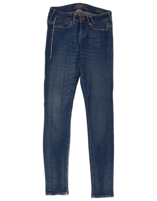 Женские джинсы скинни Guess W25 L29, синие, хлопок