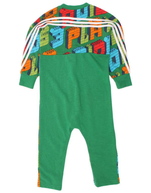 Комбинезон Adidas с длинными рукавами и графикой для мальчиков 2-3 года, зеленый