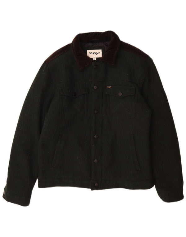 Мужская универсальная куртка Wrangler UK 40, большая зеленая, полиэстер с цветными блоками