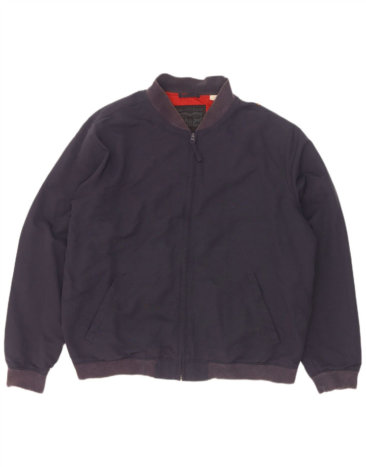 Мужской бомбер Levi's UK 42 XL Темно-синий Полиамид
