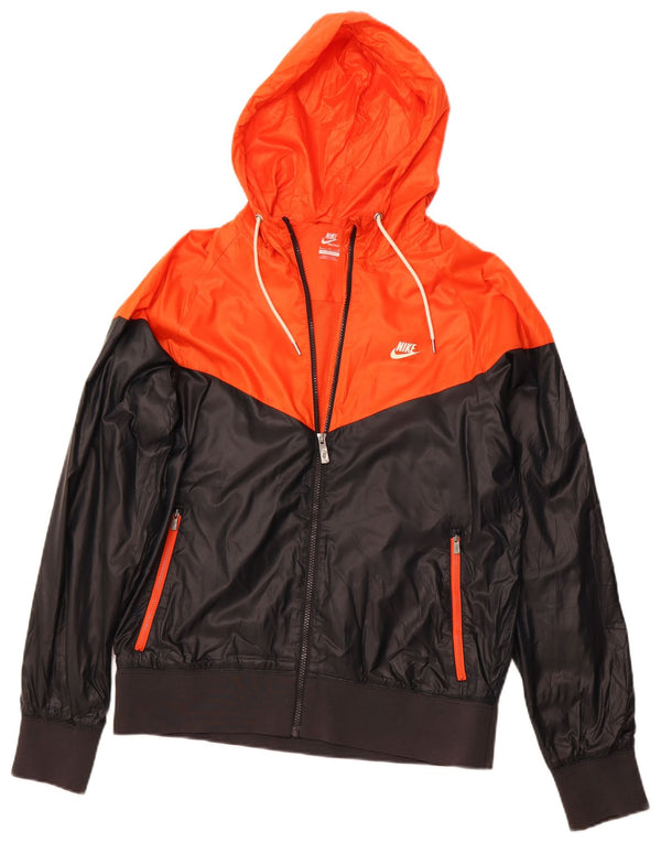 Мужской спортивный костюм NIKE с капюшоном, верхняя куртка, средний черный полиэстер с цветными блоками