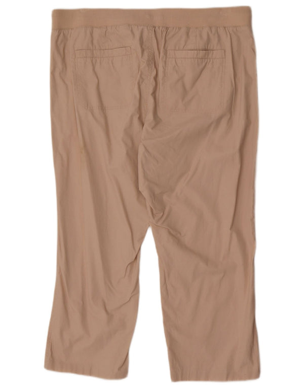 Женские прямые укороченные брюки Marks & Spencer UK 20 2XL W40 L25 Бежевые