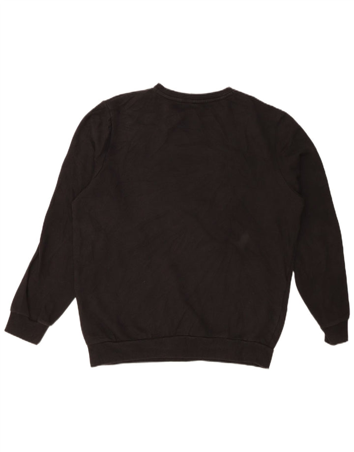 Мужской свитшот с рисунком PUMA, хлопковый джемпер среднего размера, черный