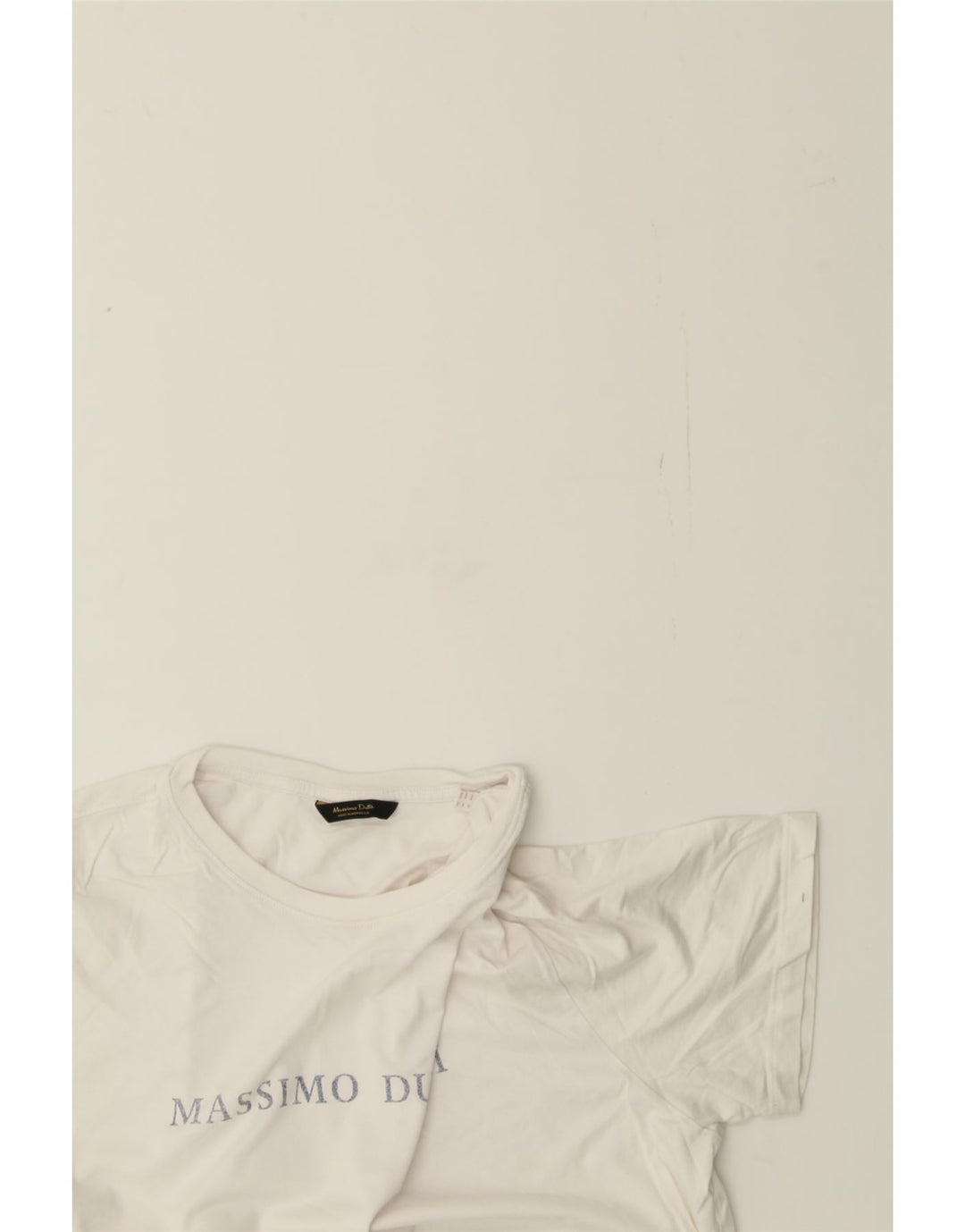 MASSIMO DUTTI Mens Graphic T-Shirt Top Medium White Vintage Massimo Dutti and Second-Hand Massimo Dutti from Messina Hembry 