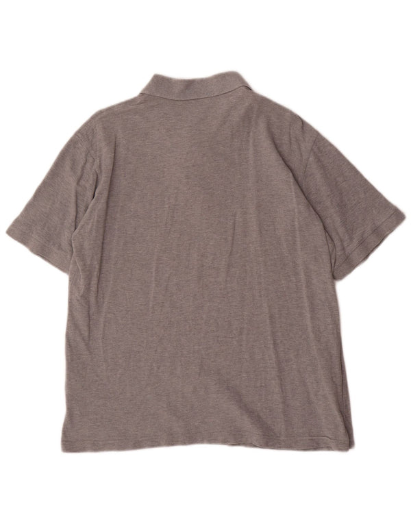 Мужская рубашка-поло цвета хаки DOCKERS, хлопковая рубашка среднего серого цвета с крапинками