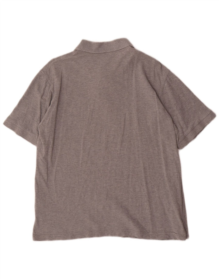 Мужская рубашка-поло цвета хаки DOCKERS, хлопковая рубашка среднего серого цвета с крапинками