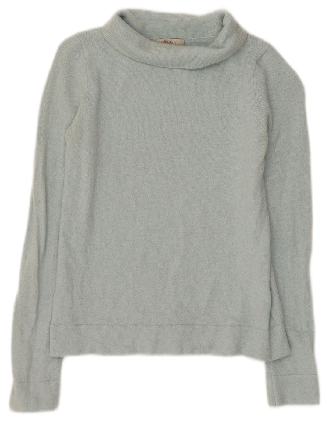 Женский укороченный джемпер с высоким воротником Hobbs UK 4 XS, синяя шерсть