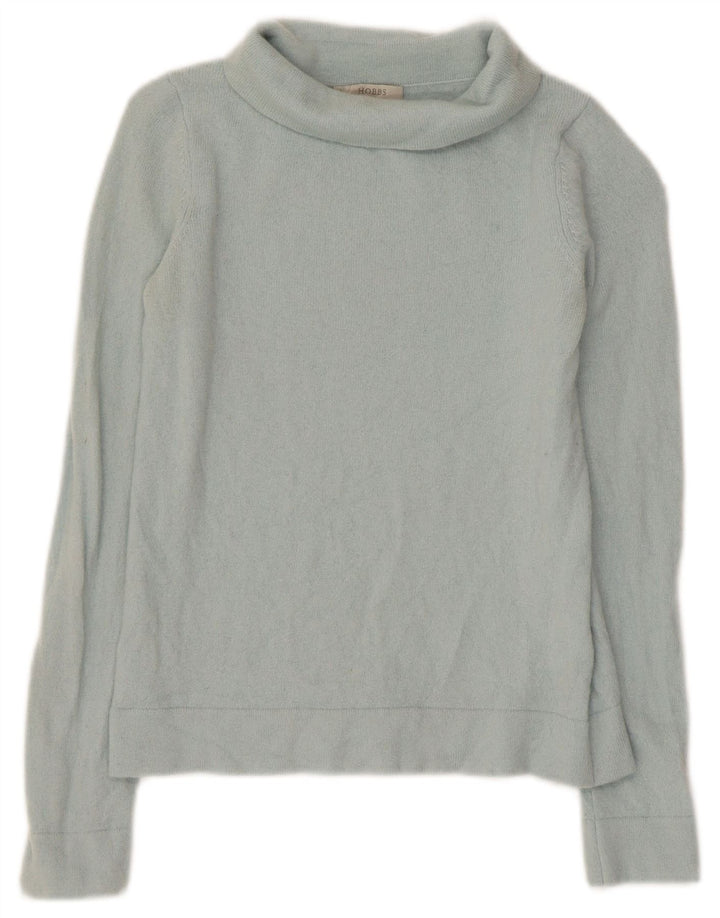 Женский укороченный джемпер с высоким воротником Hobbs UK 4 XS, синяя шерсть