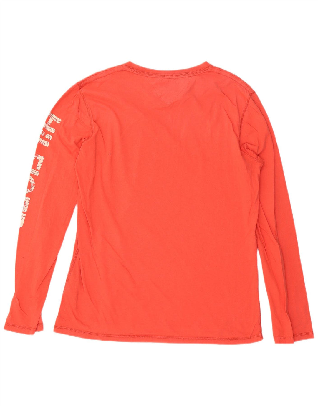 Мужской топ с рисунком Tommy Hilfiger, длинный рукав, красный хлопок, размер XL