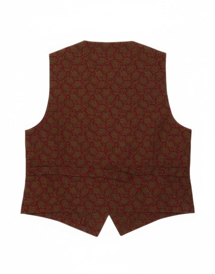 Винтажный мужской жилет большого размера цвета хаки с узором пейсли