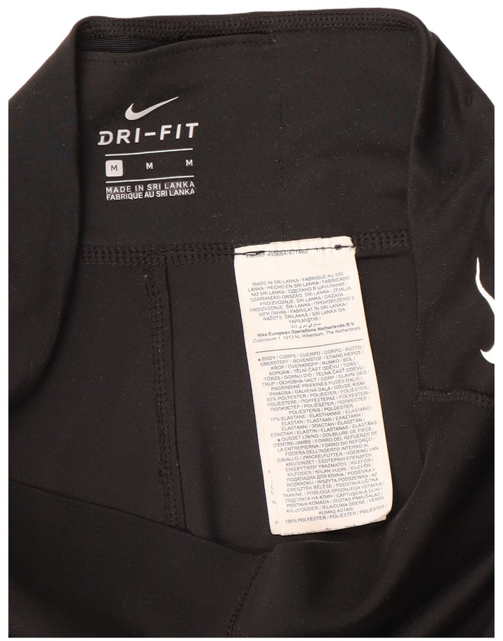 Женские леггинсы NIKE Dri Fit UK 12, средний черный полиэстер