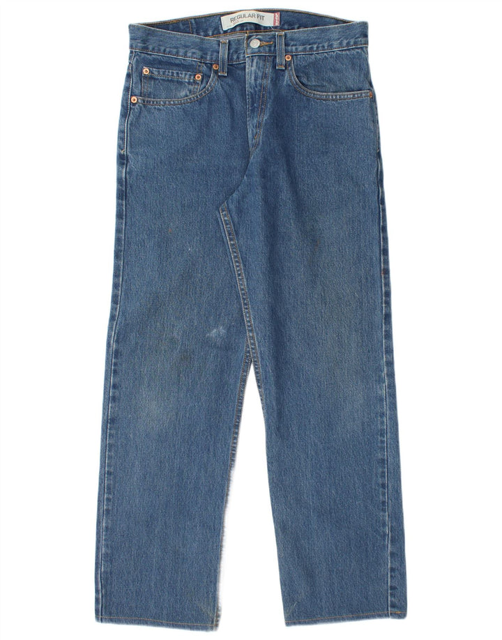 Мужские прямые джинсы Levi's 505 стандартного кроя W31 L28 синие, хлопок
