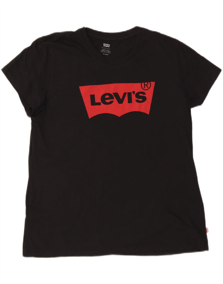 Женская футболка с рисунком LEVI'S Top UK 18 XL, черная