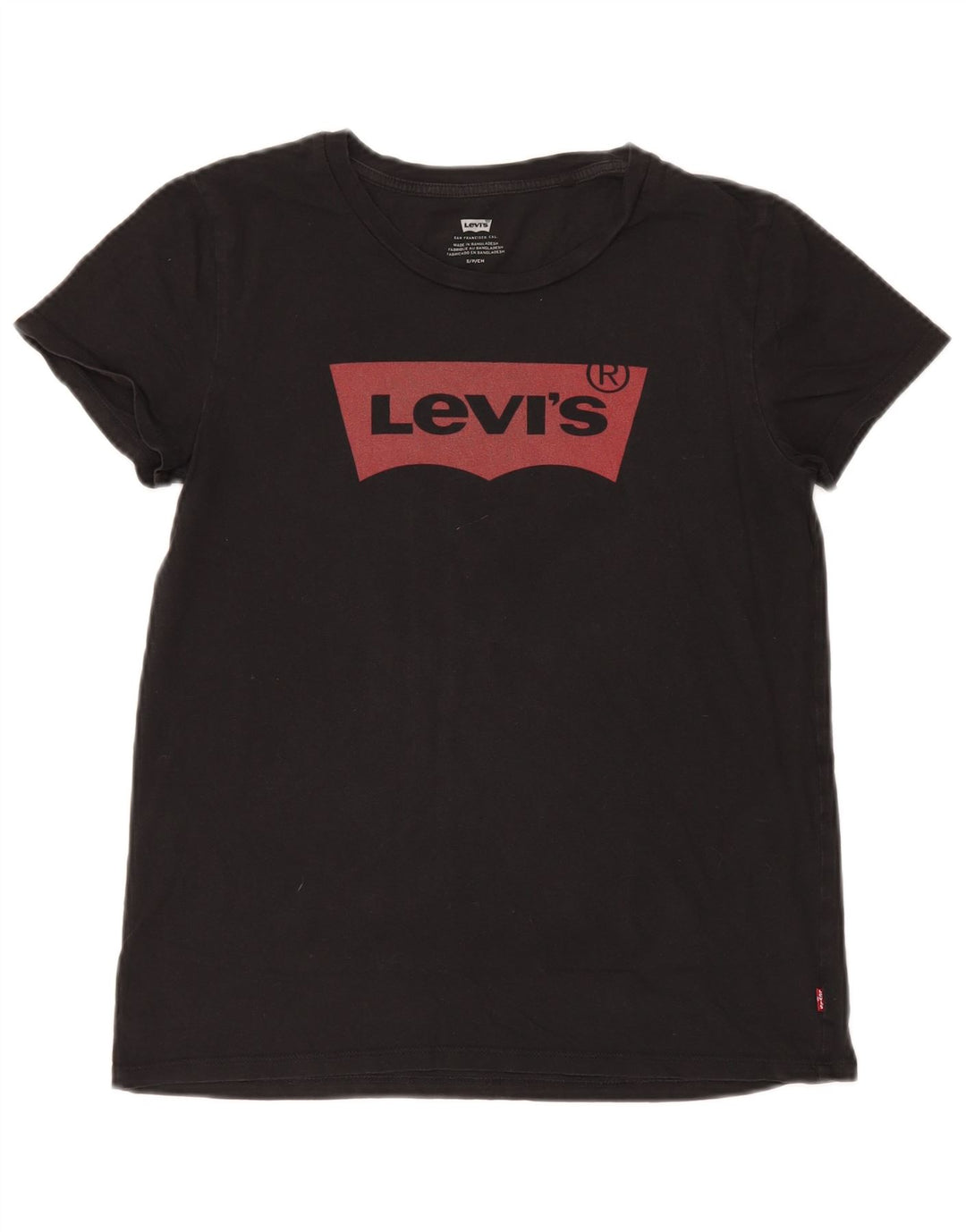 Женская футболка с рисунком Levi's Top UK 10, маленькая черная