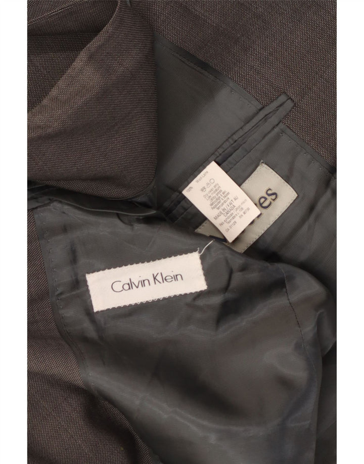 Мужской пиджак Calvin Klein на 2 пуговицах, Великобритания, 36, маленький, серый, шерстяной