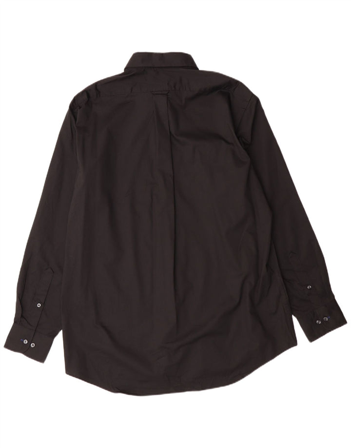 Мужская рубашка стрейч стандартного кроя Izod, размер 16, 16, 1/2, большая, черная, хлопковая