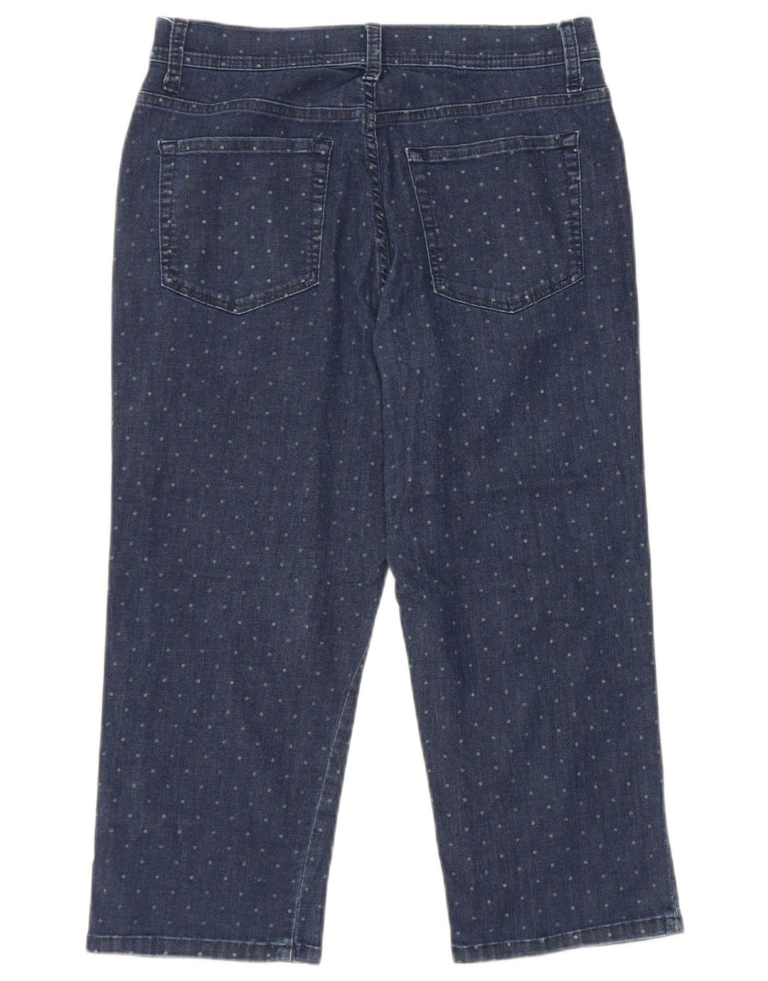 Женские джинсы-капри классического кроя LEE США 6, средние W28 L19, темно-синие в пятнистый цвет