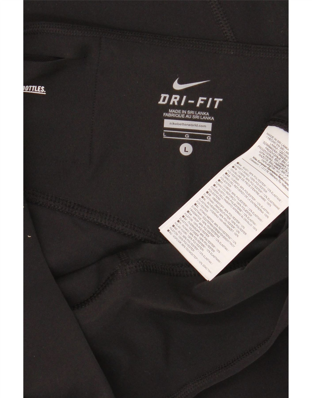 Женские спортивные брюки NIKE Dri Fit UK 14, большие черные полиэстеровые брюки