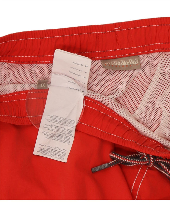 NAPAPIJRI Мужские шорты для плавания с графическим рисунком XL, красный полиэстер с цветными блоками