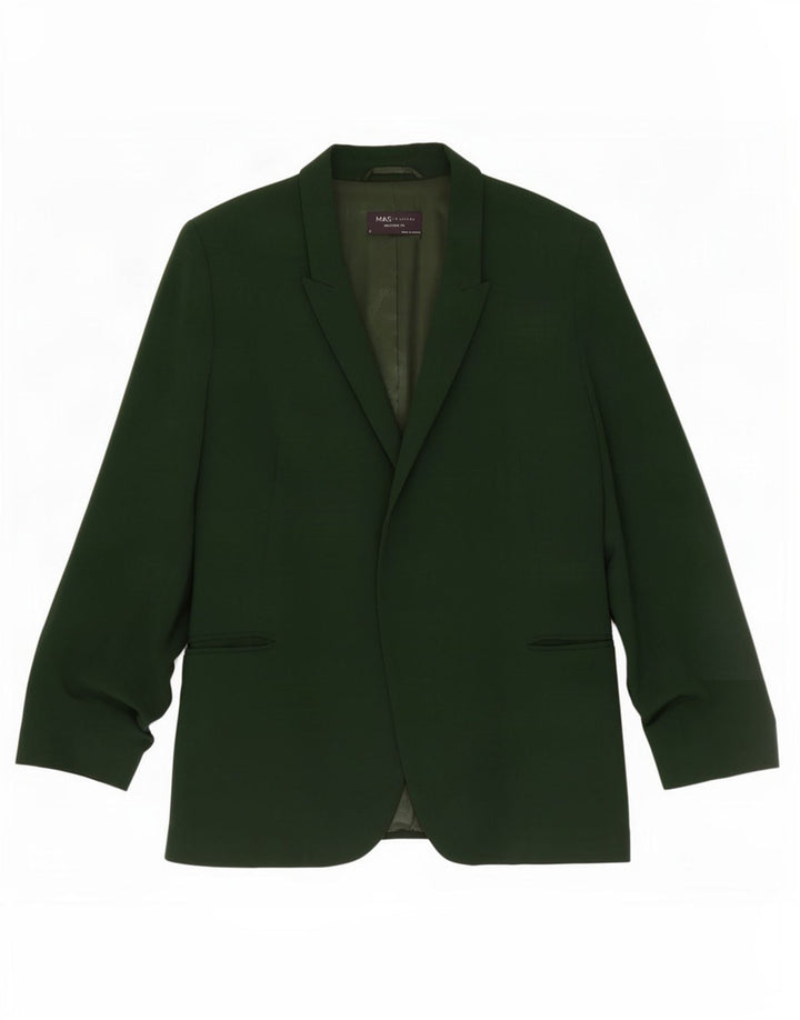 Женский пиджак с открытыми рукавами 3/4 Marks & Spencer UK 12, средний зеленый цвет