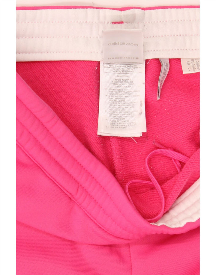 Женские прямые спортивные брюки Adidas UK 10, маленький розовый полиэстер