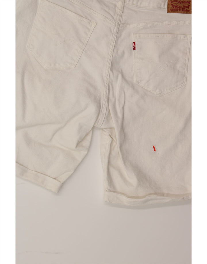LEVI'S Womens Bermuda Denim Shorts US 18 2XL W36  White Cotton Vintage Levi's and Second-Hand Levi's from Messina Hembry 