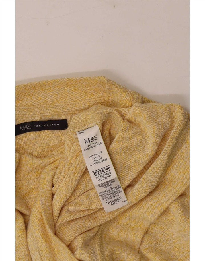 Женская блузка оверсайз Marks & Spencer UK 10, маленький желтый в крапинку