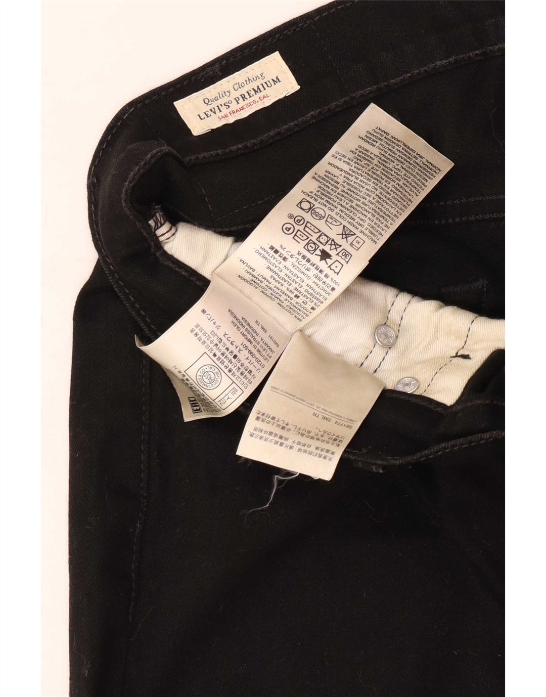 Мужские джинсы Levi's Slim 511 W31 L34, черный хлопок