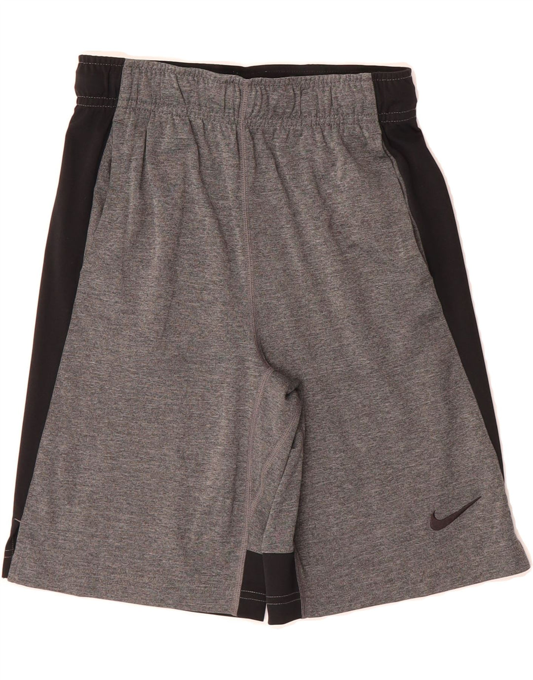 NIKE Boys Dri Fit Sport Shorts 10-11 Years Medium Grey Colourblock Vintage Nike and Second-Hand Nike from Messina Hembry 