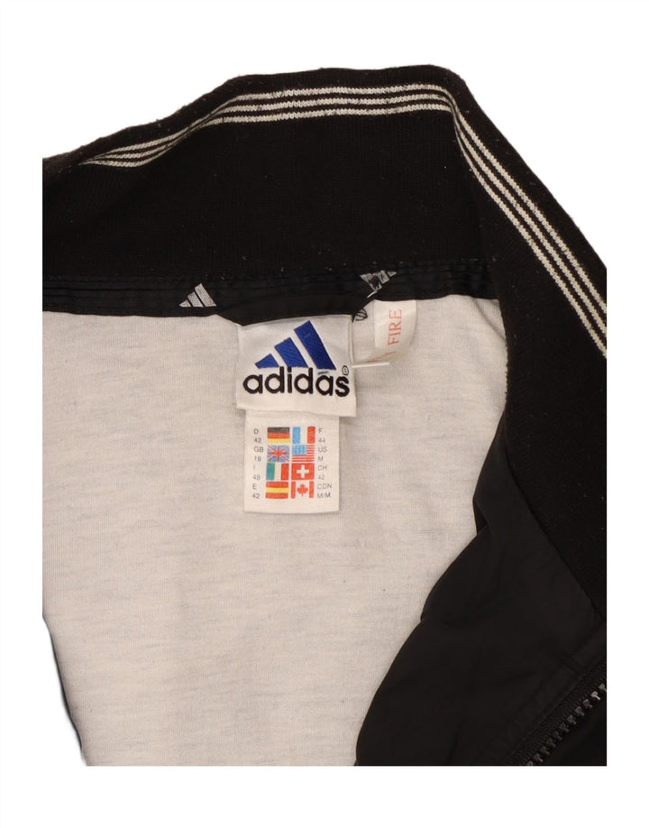 ADIDAS Womens Oversized Rain Jacket UK 16 Large Black Nylon