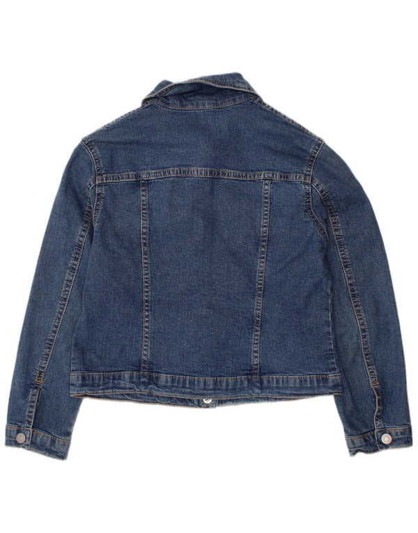 Джинсовая куртка BENETTON для мальчиков 5-6 лет, маленькая, синяя, хлопковая