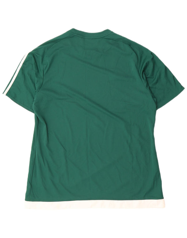 Adidas Мужская футболка Climalite Top XL Зеленый полиэстер с цветными блоками