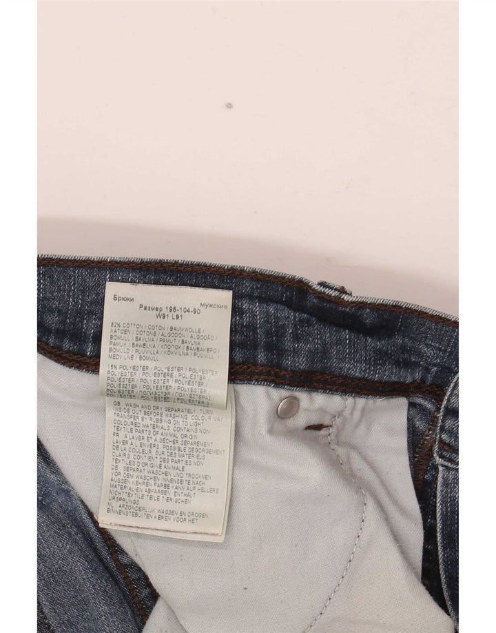 Мужские прямые джинсы Wrangler Texas W36 L36, синий хлопок