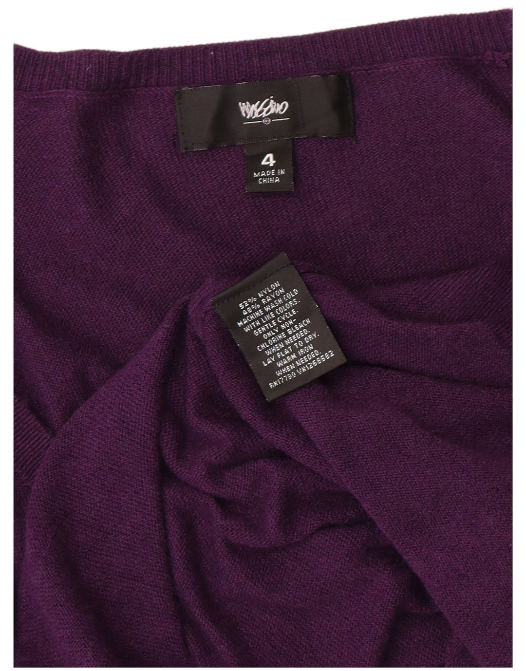 MOSSIMO Womens Oversized Long Sleeve Jumper Dress US 4 Small Purple Nylon