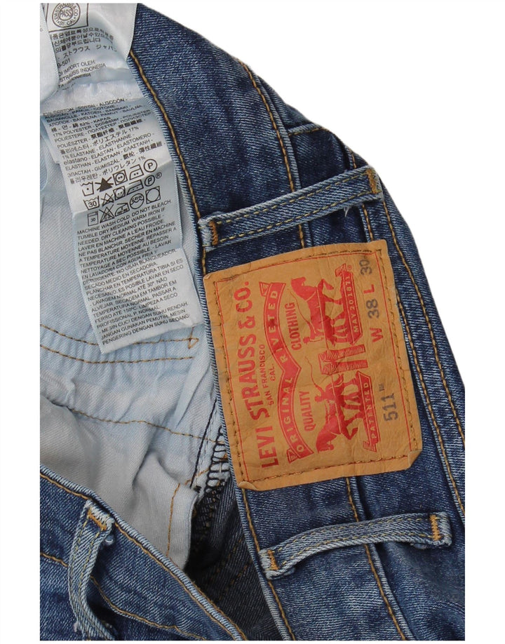 Мужские джинсы Levi's 511 Slim W38 L30 синие, хлопок