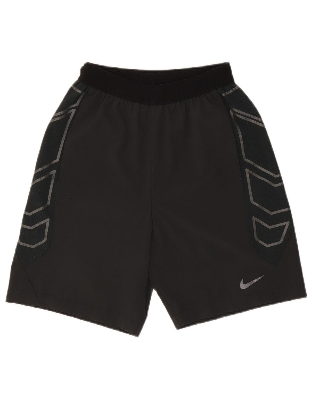 Мужские спортивные шорты Nike с графическим рисунком, маленькие черные, полиэстер с цветными блоками