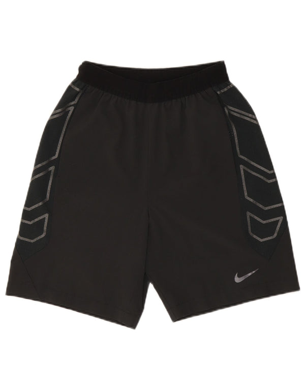 Мужские спортивные шорты Nike с графическим рисунком, маленькие черные, полиэстер с цветными блоками
