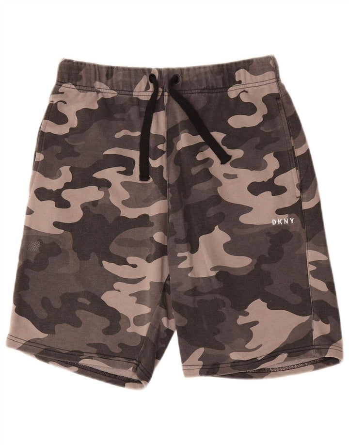Мужские спортивные шорты DKNY, маленькие, серые, камуфляжные