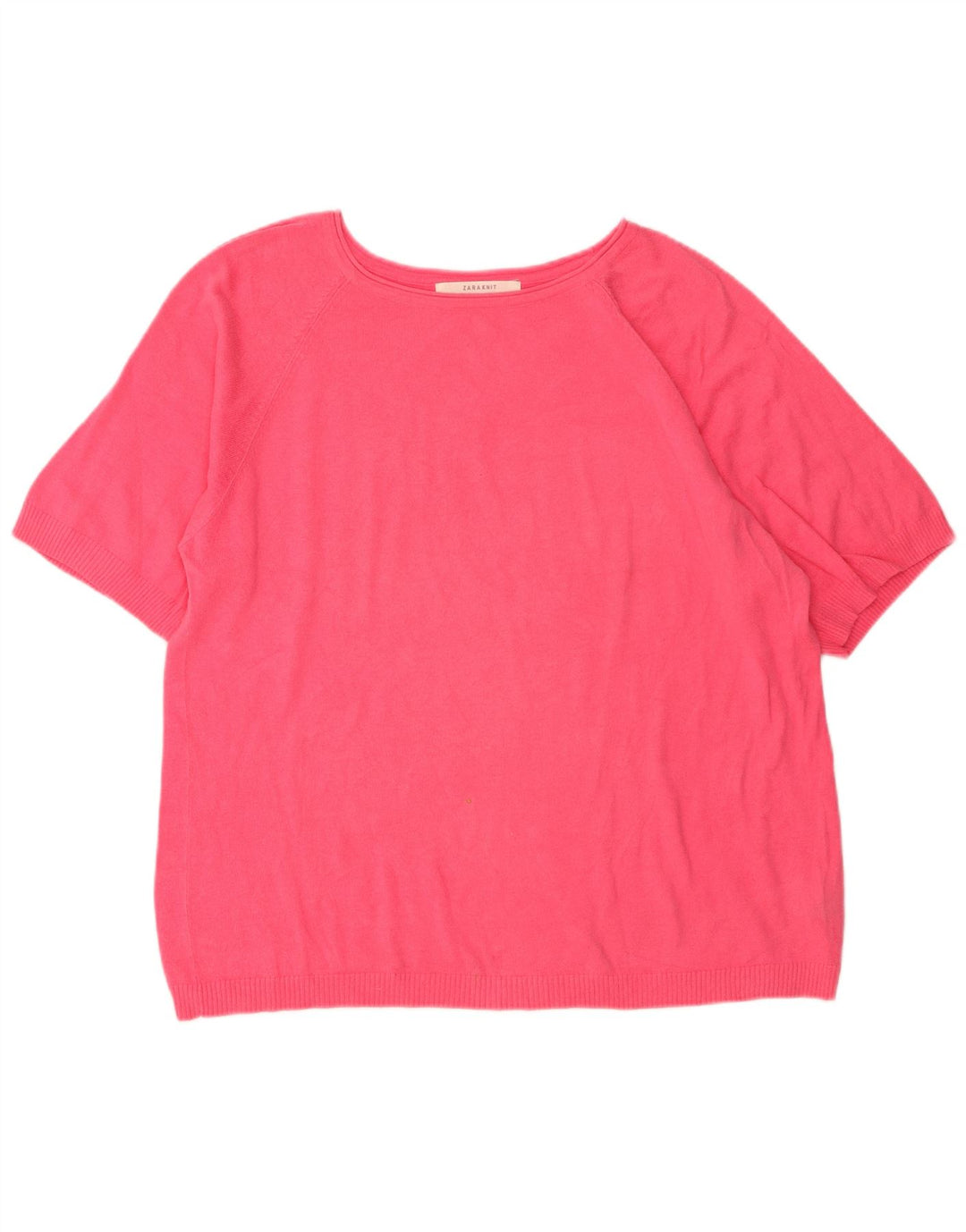 Женский свободный джемпер с вырезом «лодочка» Zara UK 14, средний розовый