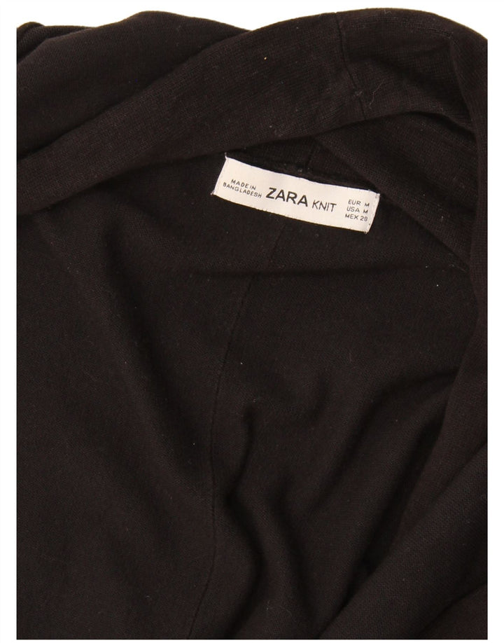 Женский открытый кардиган Zara UK 12, средний черный