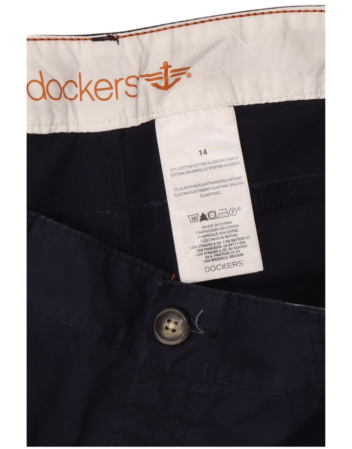 Женские шорты-бермуды DOCKERS США 14 XL W34 Темно-синие, хлопок