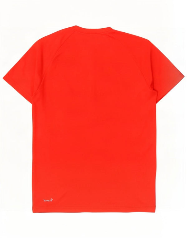 Мужская футболка Adidas Climalite, большой красный полиэстер