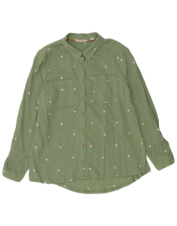 WHITE STUFF Womens Shirt UK 10 Small Green Spotted