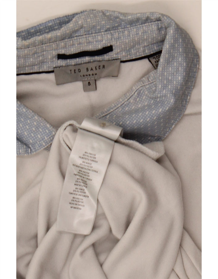 Мужская рубашка-поло Ted Baker, размер 5 XL, белая вискоза