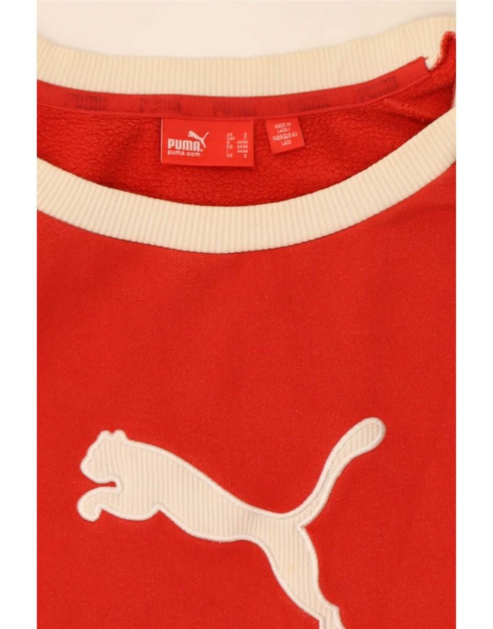 Мужской свитшот с рисунком Puma, маленький красный с цветными блоками