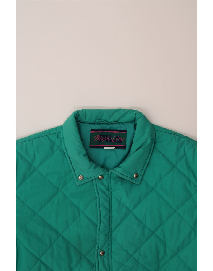 FILA Womens Quilted Jacket IT 46 Large Turquoise Polyester Vintage Fila and Second-Hand Fila from Messina Hembry 