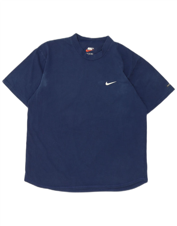 Мужская футболка Nike, маленькая, темно-синяя, хлопковая