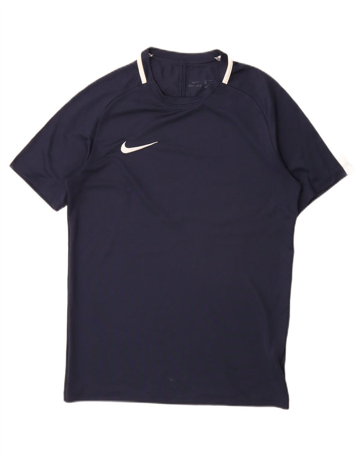 Мужская футболка Nike Dri Fit, маленький темно-синий полиэстер