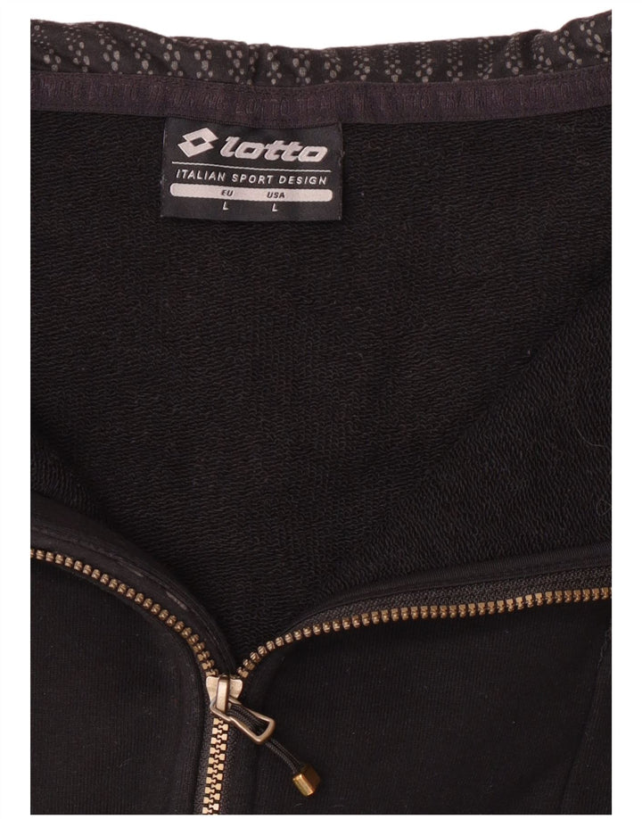 Женский свитер с капюшоном на молнии Lotto UK 14, большой черный