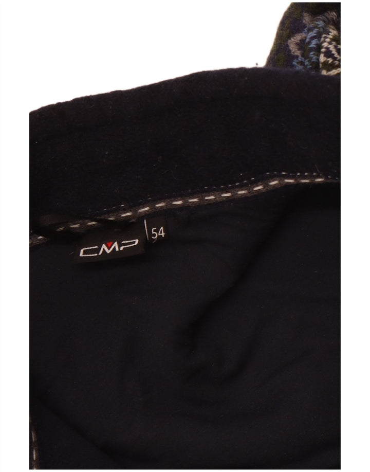 Мужская флисовая куртка CMP EU 54 2XL Синяя полиэстер с цветными блоками